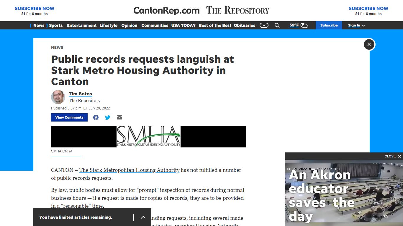 Stark Housing Authority hasn't answered several public record requests